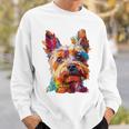 ケアンテリア 犬 モチーフ ペット イラスト ケアンテリア スウェットシャツ 彼への贈り物