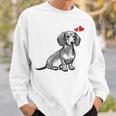 ダックスフンド かわいいダックスプリント 愛犬家グッズ Dachshund スウェットシャツ 彼への贈り物