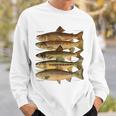 トラウト魚種種フィッシング フライフィッシング トラウト スウェットシャツ 彼への贈り物