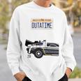 バック・トゥ・ザ・フューチャー Outatime ナンバープレート 長袖tシャツ スウェットシャツ 彼への贈り物