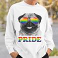パグ ゲイプライド Lgbt レインボーフラッグ サングラス Lgbtq ギフト 犬 スウェットシャツ 彼への贈り物