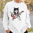 ベースギターを弾く 面白い ロック猫 バンド ミュージシャン ベーシスト 動物 スウェットシャツ 彼への贈り物