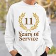 勤務11年 おもしろ11周年記念 ジュビリー スウェットシャツ 彼への贈り物
