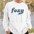 面白いフォクシーお父さんレトロ ビンテージ デザイン スウェットシャツ 彼への贈り物