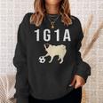 1G1a Pug くるりん尻尾のパグ おもしろ スウェットシャツ 彼女への贈り物