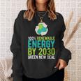 2030年までにグリーンニューディールの再生可能エネルギー 長袖tシャツ スウェットシャツ 彼女への贈り物