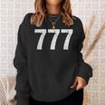 777 数秘術 スピリチュアルパーソナルナンバー 777 エンジェルナンバー スウェットシャツ 彼女への贈り物