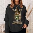 7月35日 誕生日デコレーション メンズ 35歳 1991年 35歳 テディベア スウェットシャツ 彼女への贈り物