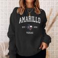 Amarillo Texas Tx ビンテージ州旗スポーツデザイン スウェットシャツ 彼女への贈り物