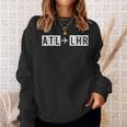 Atl Lhr フライトルート アトランタロンドン航空コード スウェットシャツ 彼女への贈り物
