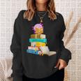 Axolotl Reading Book Bookworm Book Lover Girls Boys Sweatshirt Gifts for Her
