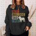 Best Bulldog Dad Ever レトロ ヴィンテージ ブルドッグデザイン スウェットシャツ 彼女への贈り物
