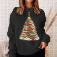 Book Christmas Tree Reading Sweatshirt Gifts for Her