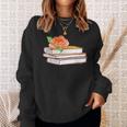 Book Flower Sweatshirt Gifts for Her