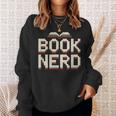 Book Nerd Retro Pixel Reading Librarian Aesthetic Sweatshirt Gifts for Her