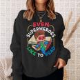 Book Reading Superheroes Like To Read Sweatshirt Gifts for Her