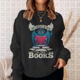 Bookworm Flying Mythical Creature Book Reading Dragon Sweatshirt Gifts for Her
