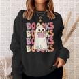 Boooks Halloween Ghost Pun Boo Books Groovy Ghost Sweatshirt Gifts for Her Boooks Halloween Ghost Pun Boo Books Groovy Ghost Sweatshirt Gifts for Her