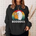 Booooks Funny Halloween Ghost Books For Bookworm Readers Sweatshirt Gifts for Her