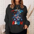 Bruh 4Th Of July Boys Kids T-Rex Dinosaur Patriotic Flag Sweatshirt Gifts for Her