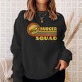 Burgerquad チーズバーガー 食通愛好家チーム ハンバーガー スウェットシャツ 彼女への贈り物