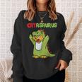 Catasaurus T-Rex Cat Kitten Dinosaur Feline Dino Dragon スウェットシャツ 彼女への贈り物
