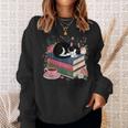 Cats Books & Coffee For Cat Lovers In Relaxed Weekend Sweatshirt Gifts for Her