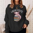 Cool Axolotl Reading Library Book Lover Reading Women Men Sweatshirt Gifts for Her