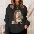 Cute Hedgehog Classics Stories Knowledge Fiction Reading Sweatshirt Gifts for Her