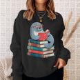 Cute Reading Seal On Books Book Lover Sweatshirt Gifts for Her