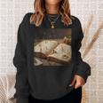 Dark Academia Vintage Book And Floating Letters Graphic Sweatshirt Gifts for Her