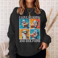 Dolphin Love Reading And Dolphins Child Book Lover Sweatshirt Gifts for Her Dolphin Love Reading And Dolphins Child Book Lover Sweatshirt Gifts for Her