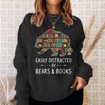 Easily Distracted By Bears & Books Lover Mammal Animal Sweatshirt Gifts for Her Easily Distracted By Bears & Books Lover Mammal Animal Sweatshirt Gifts for Her