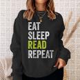 Eat Sleep Read Repeat Book Reader Bookworm Sweatshirt Gifts for Her Eat Sleep Read Repeat Book Reader Bookworm Sweatshirt Gifts for Her