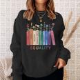 Equality Flower Books Equal Rights Social Justice Feminist Sweatshirt Gifts for Her Equality Flower Books Equal Rights Social Justice Feminist Sweatshirt Gifts for Her