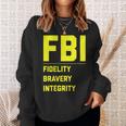 Fbi Motto 「Fidelity Bravery Integrity」 法執行機関 スウェットシャツ 彼女への贈り物