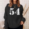 Fifty Four 数字 54 ナンバー スウェットシャツ 彼女への贈り物