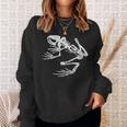 Frogman Bonefrog アンティーク調ホワイトプリント スウェットシャツ 彼女への贈り物