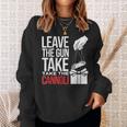 Leave The Gun Take The Cannoli メンズ レディース イタリア国旗 スウェットシャツ 彼女への贈り物