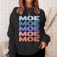 Modern Repeated Text Moe スウェットシャツ 彼女への贈り物