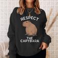 Respect The Capybara げっ歯類好き カピバラ アニマルジョーク スウェットシャツ 彼女への贈り物