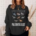 Future Paleontologist モササウルス・トリケラトプス ティラノサウルス スウェットシャツ 彼女への贈り物