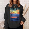 Galaxirginia Usa 山景色 サンセットスタイルデザイン スウェットシャツ 彼女への贈り物