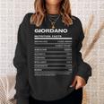 Giordano 栄養成分表示 スウェットシャツ 彼女への贈り物