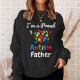 I'm A Proud Autism Father Dad Heart Sweatshirt Gifts for Her