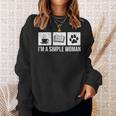 I'm A Simple Woman Tea Books & Dogs Reading Lover Sweatshirt Gifts for Her I'm A Simple Woman Tea Books & Dogs Reading Lover Sweatshirt Gifts for Her