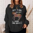 Just A Girl Who Loves Books And Horses Reading Sweatshirt Gifts for Her