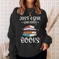 Just A Girl Who Loves Books Women Book Lovers Bookish Girls Sweatshirt Gifts for Her