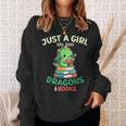 Just a Girl Who Loves Dragons & Books Book Lover Kids Nerd Sweatshirt Gifts for Her Just a Girl Who Loves Dragons & Books Book Lover Kids Nerd Sweatshirt Gifts for Her