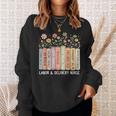 Labor And Delivery Nurse Book Wildflower Mother Baby Nursing Sweatshirt Gifts for Her Labor And Delivery Nurse Book Wildflower Mother Baby Nursing Sweatshirt Gifts for Her